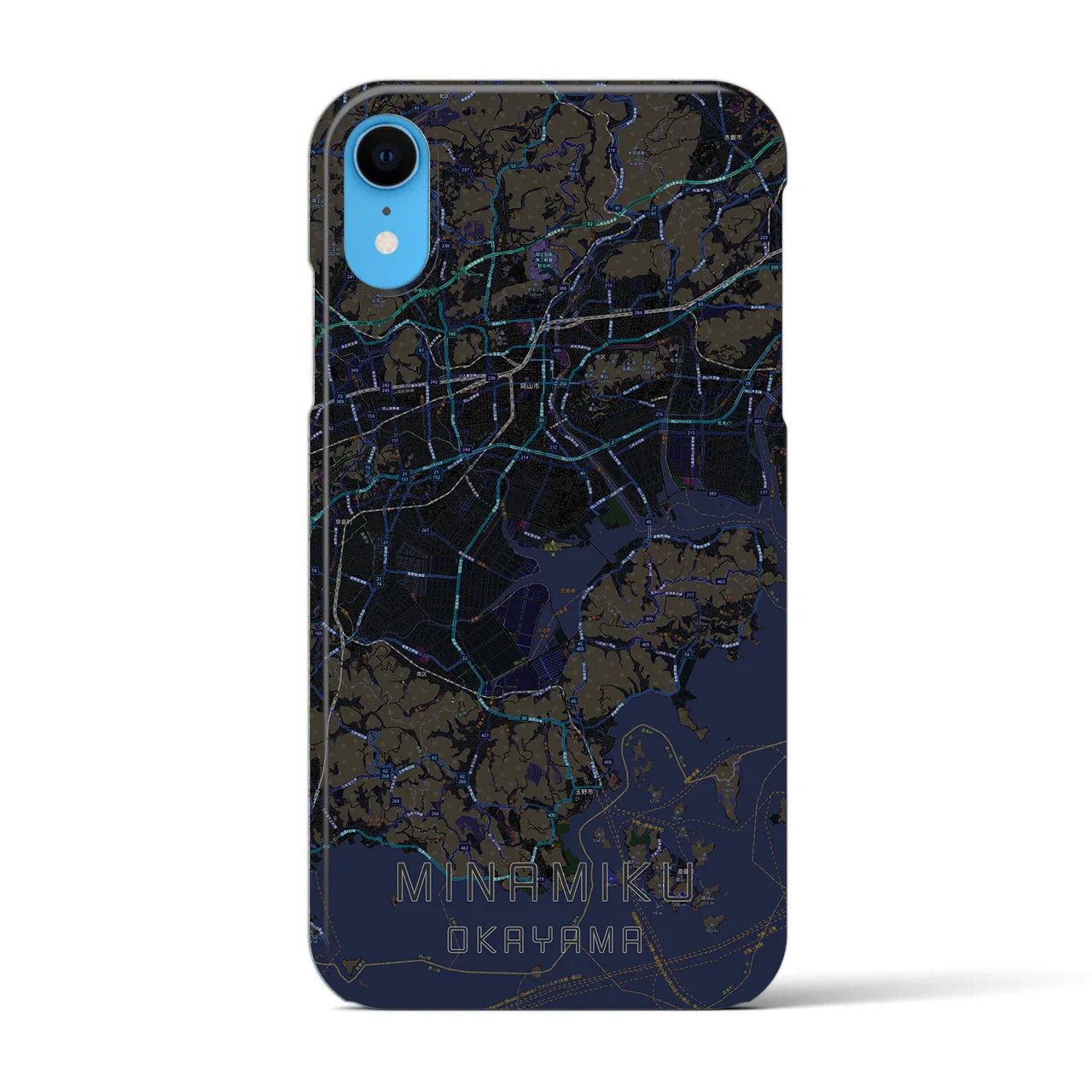 【南区(岡山市)】地図柄iPhoneケース(バックカバータイプ)