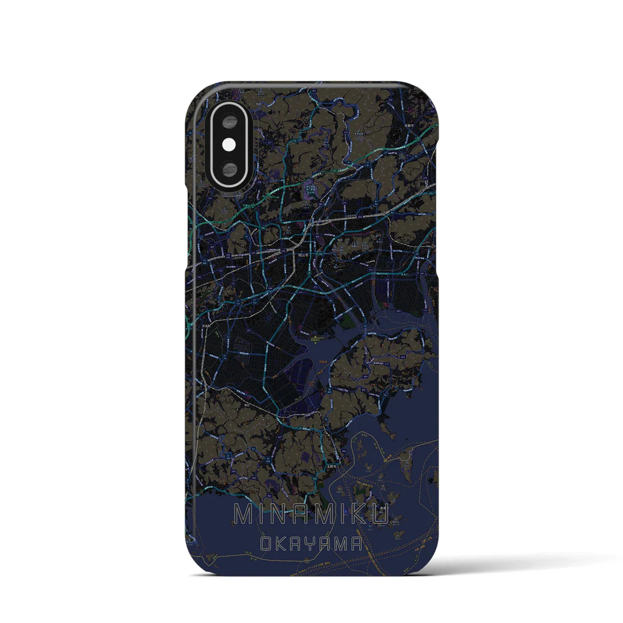 【南区(岡山市)】地図柄iPhoneケース(バックカバータイプ)