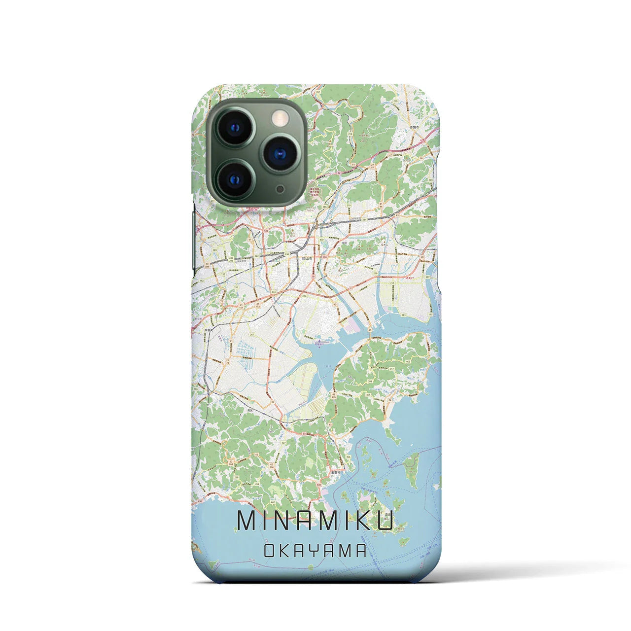 【南区(岡山市)】地図柄iPhoneケース(バックカバータイプ)