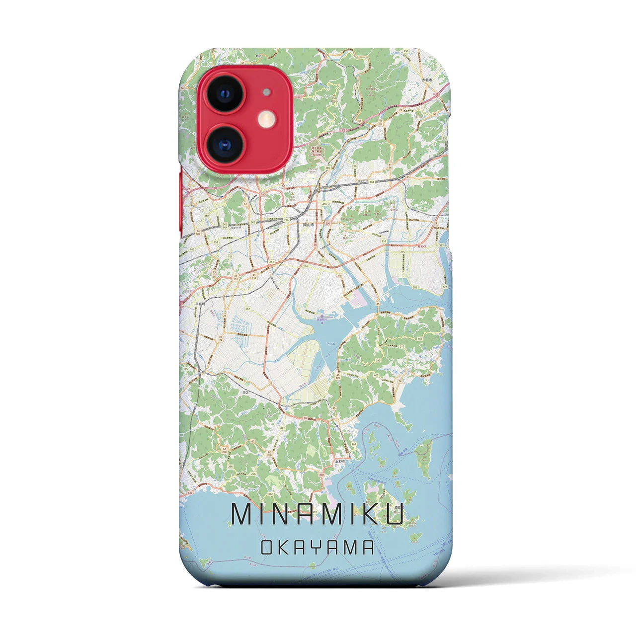 【南区(岡山市)】地図柄iPhoneケース(バックカバータイプ)