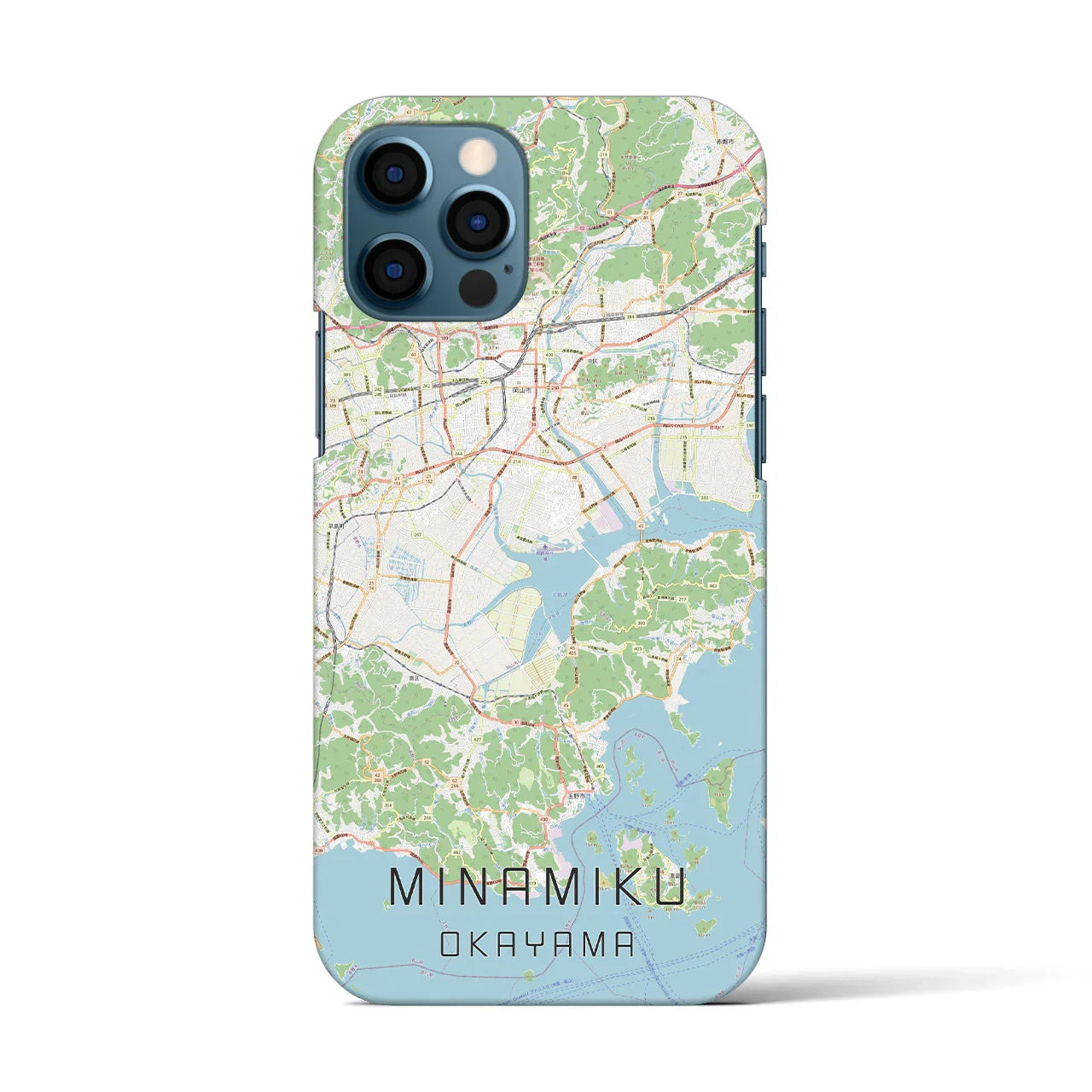 【南区(岡山市)】地図柄iPhoneケース(バックカバータイプ)