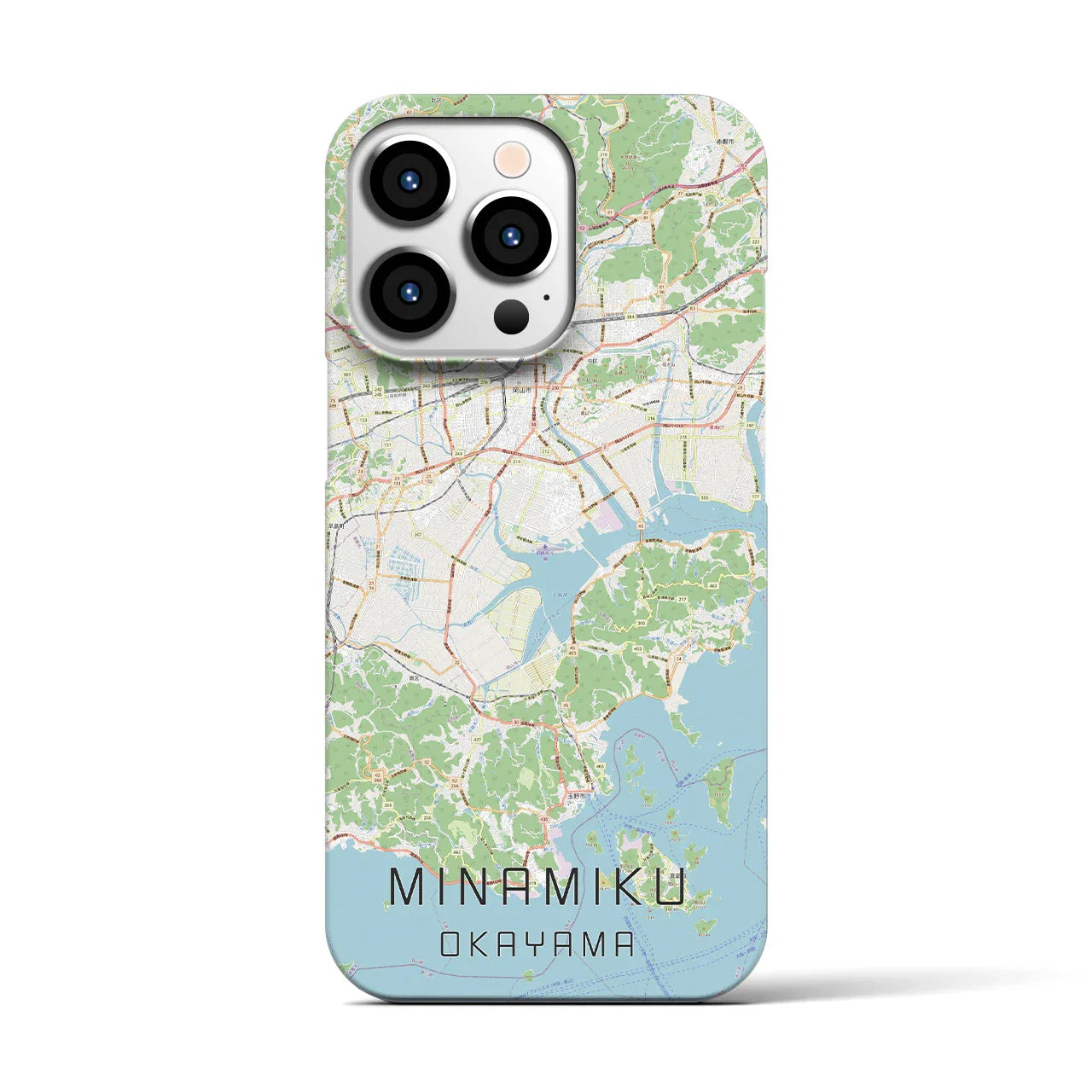 【南区(岡山市)】地図柄iPhoneケース(バックカバータイプ)