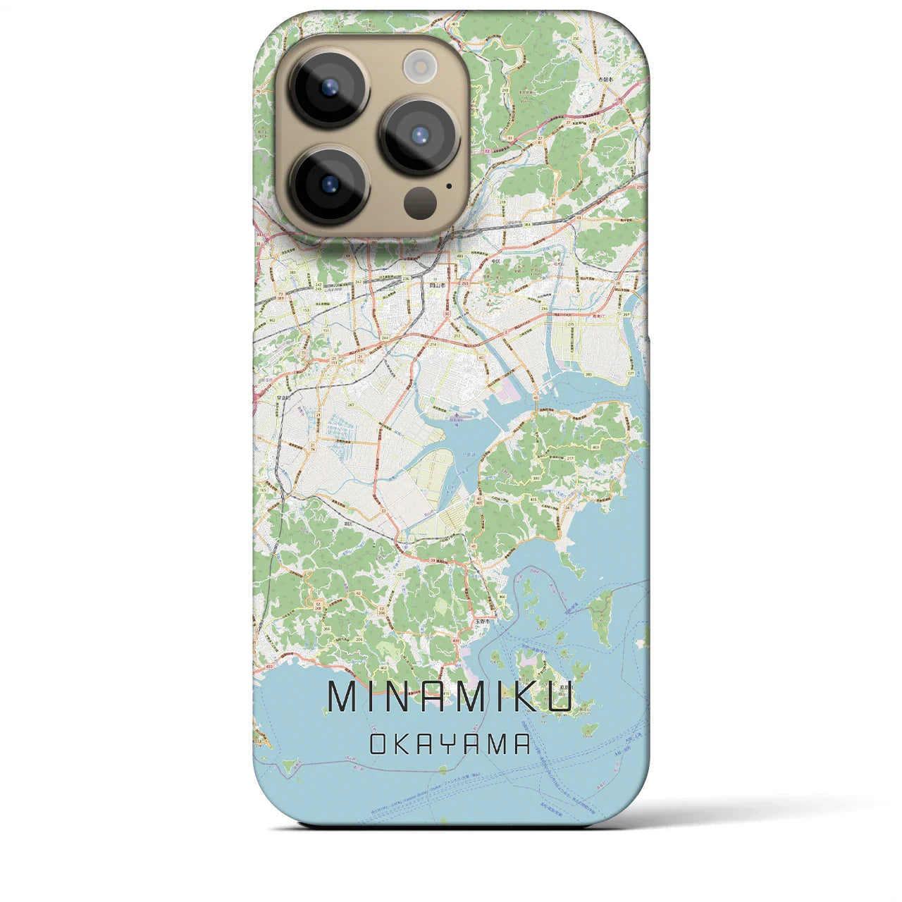 【南区(岡山市)】地図柄iPhoneケース(バックカバータイプ)