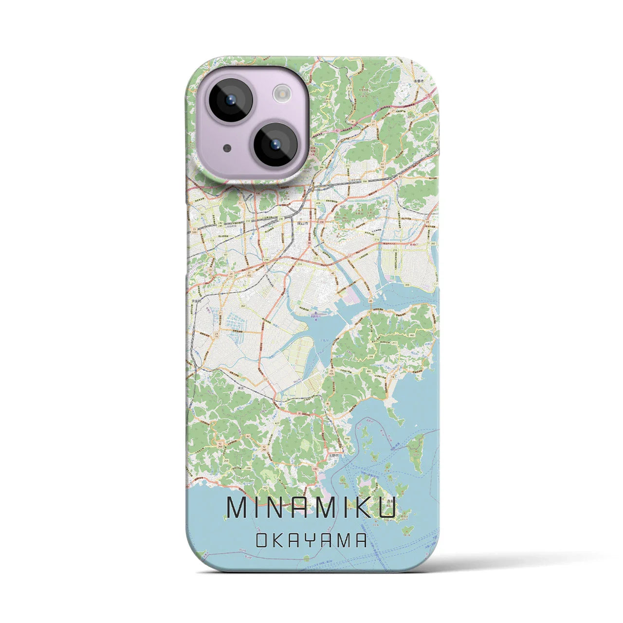 【南区(岡山市)】地図柄iPhoneケース(バックカバータイプ)