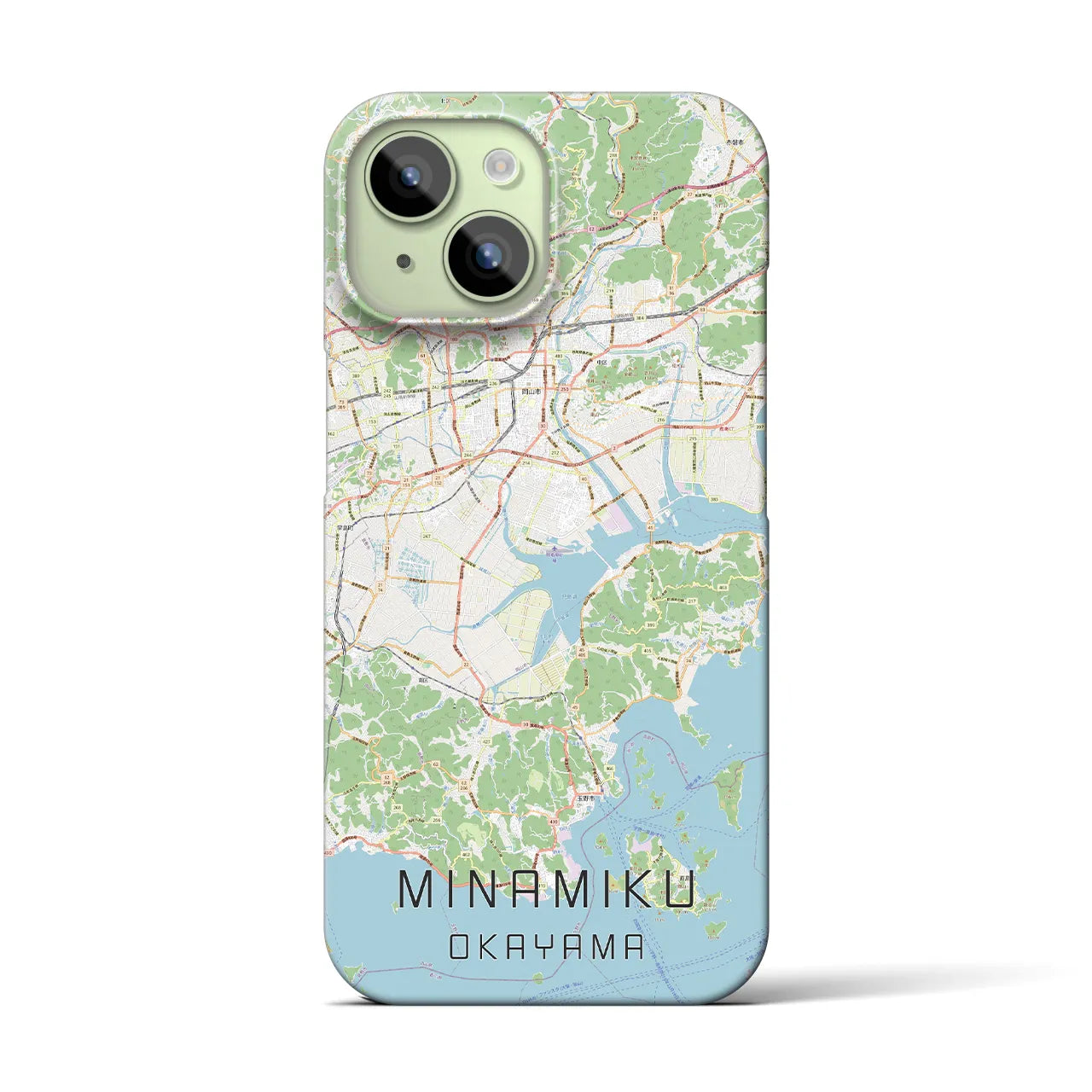 【南区(岡山市)】地図柄iPhoneケース(バックカバータイプ)