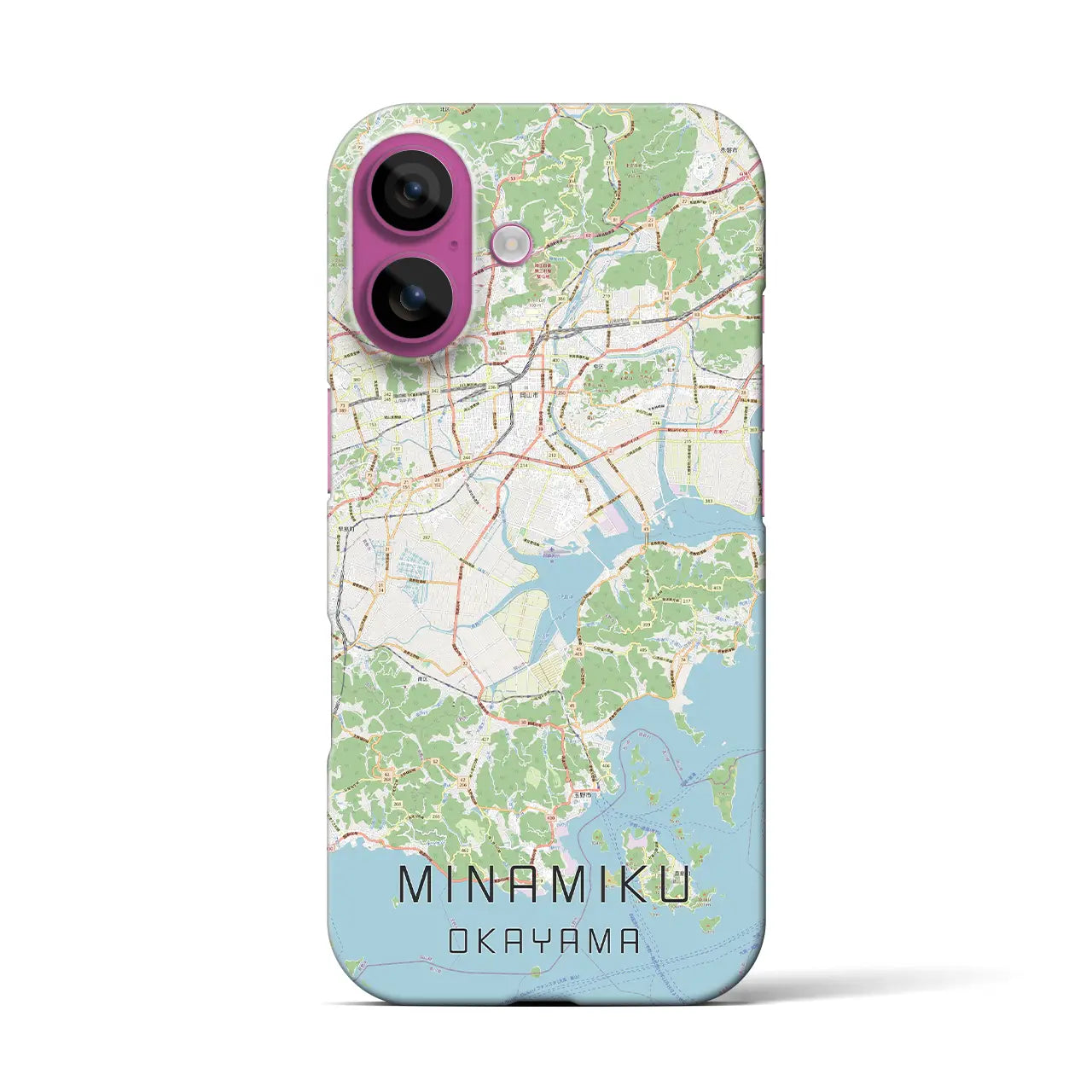 【南区(岡山市)】地図柄iPhoneケース(バックカバータイプ)