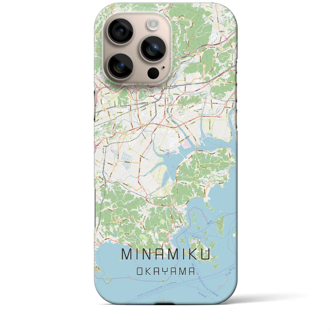 【南区(岡山市)】地図柄iPhoneケース(バックカバータイプ)