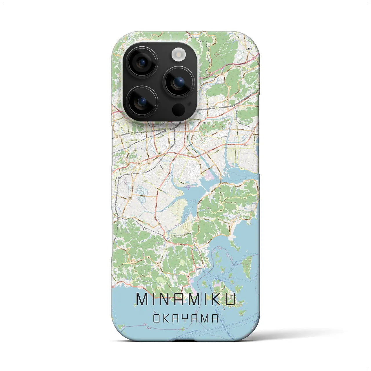 【南区(岡山市)】地図柄iPhoneケース(バックカバータイプ)