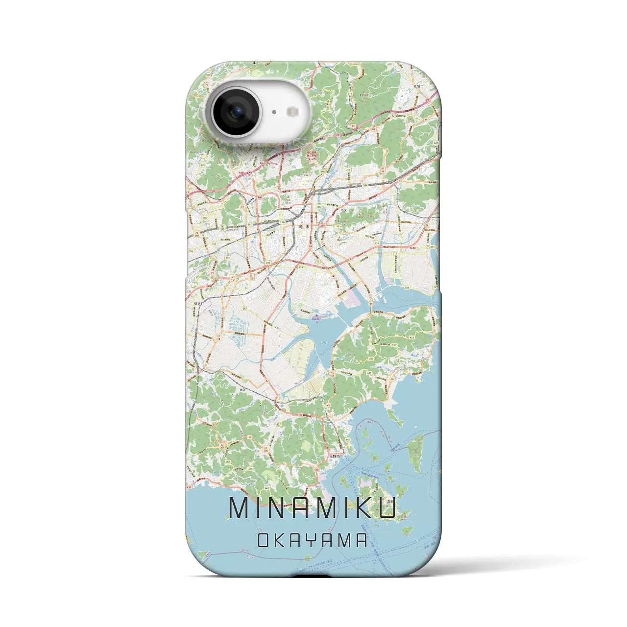 【南区(岡山市)】地図柄iPhoneケース(バックカバータイプ)