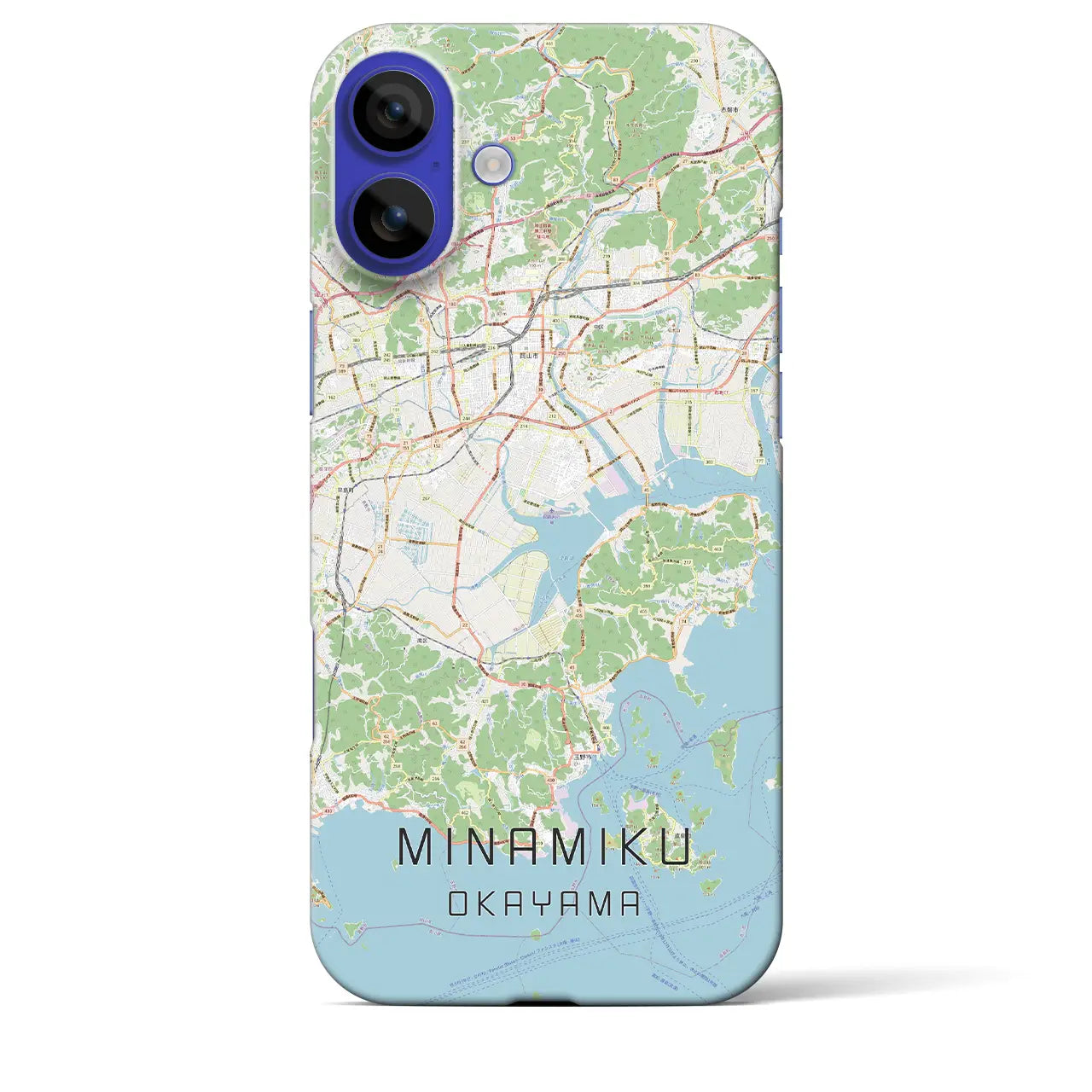 【南区(岡山市)】地図柄iPhoneケース(バックカバータイプ)ナチュラル・iPhone 16 Pro Max 用