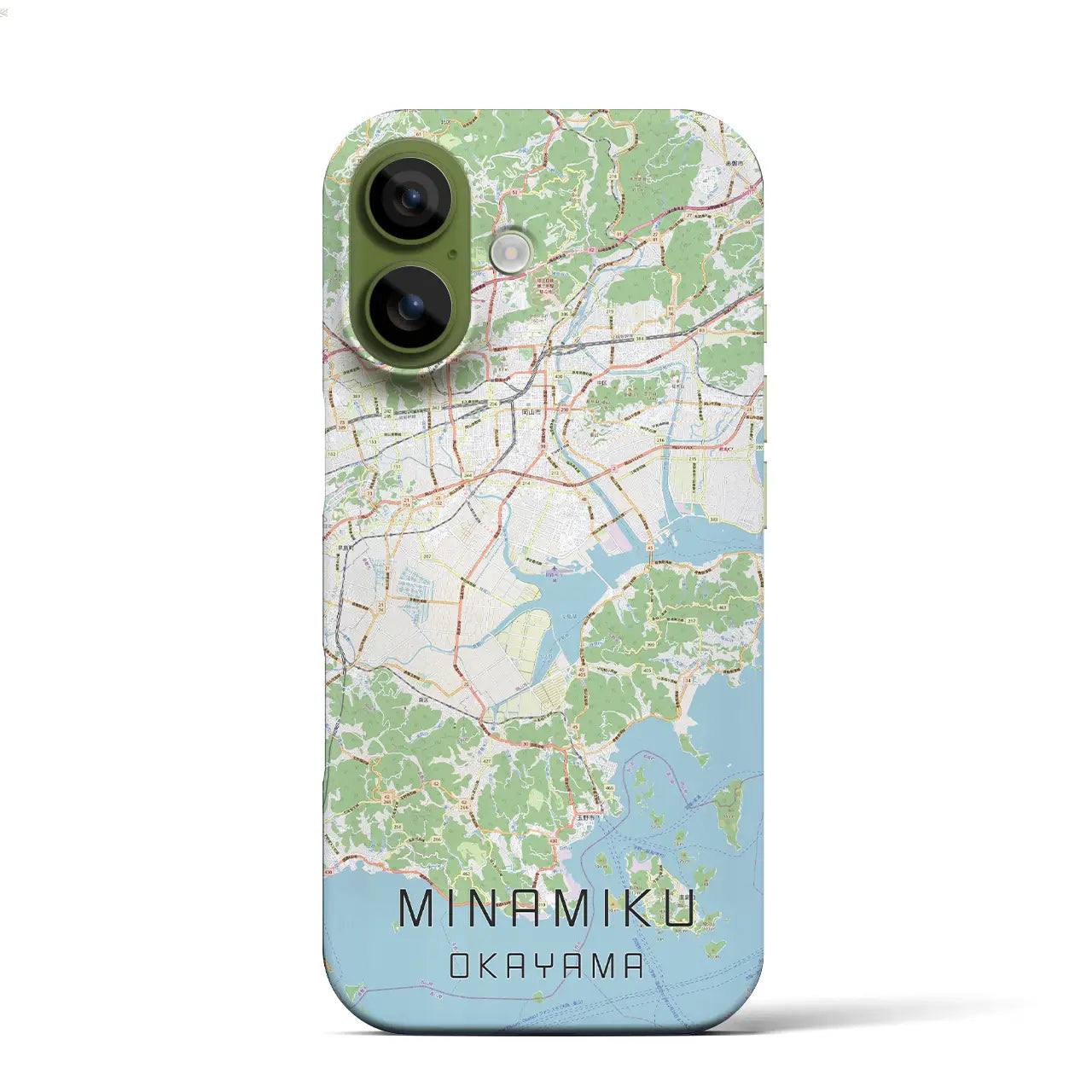 【南区(岡山市)】地図柄iPhoneケース(バックカバータイプ)