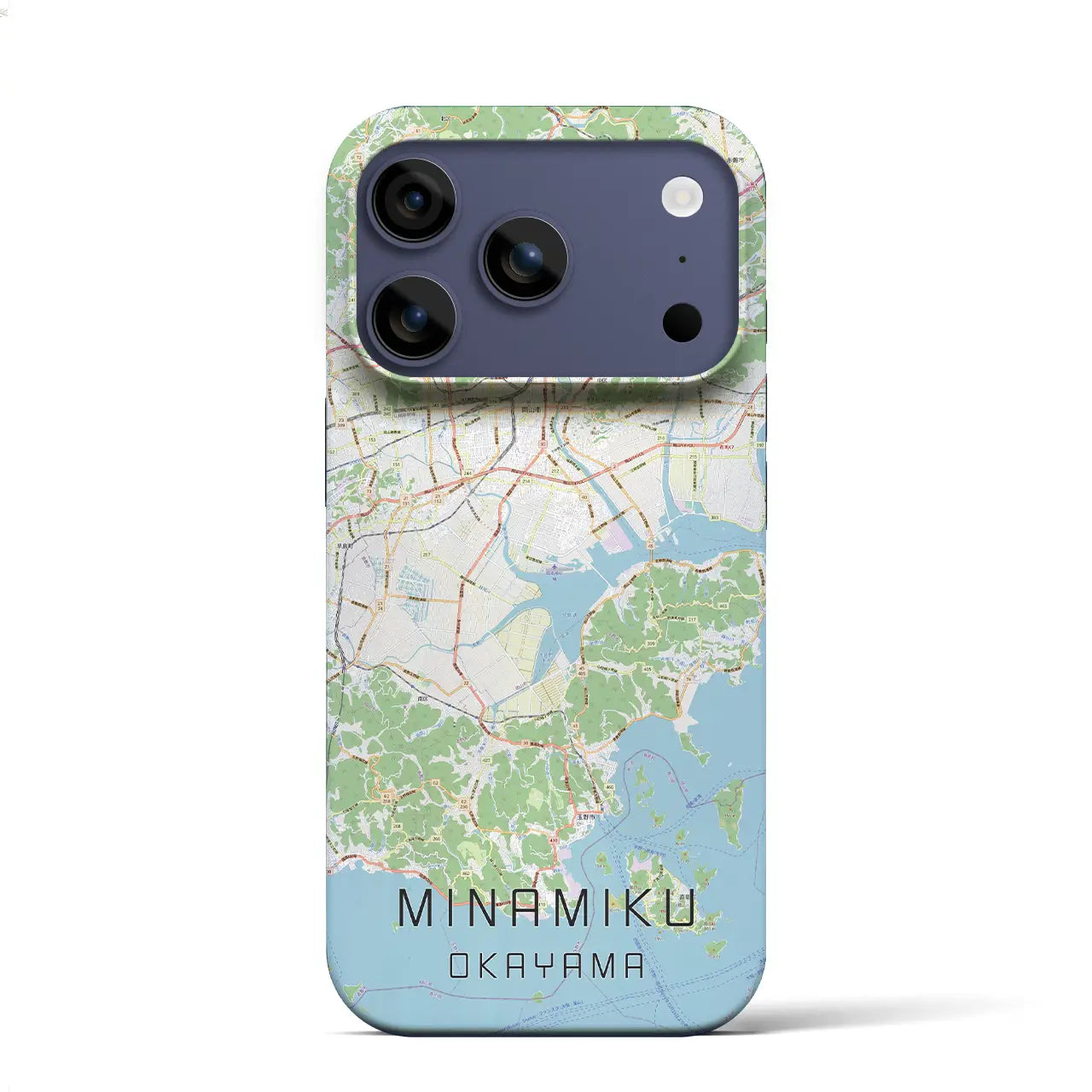 【南区(岡山市)】地図柄iPhoneケース(バックカバータイプ)