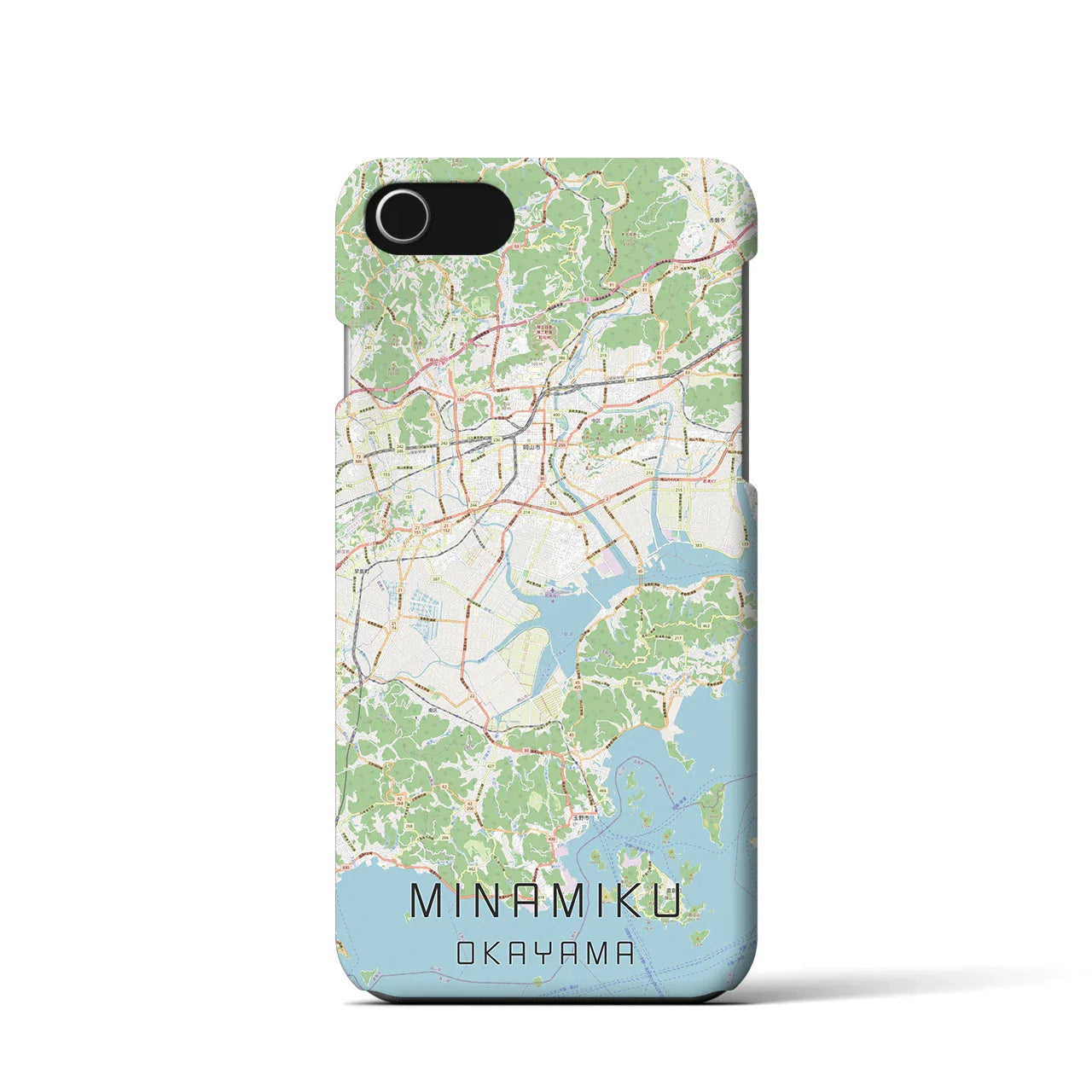 【南区(岡山市)】地図柄iPhoneケース(バックカバータイプ)
