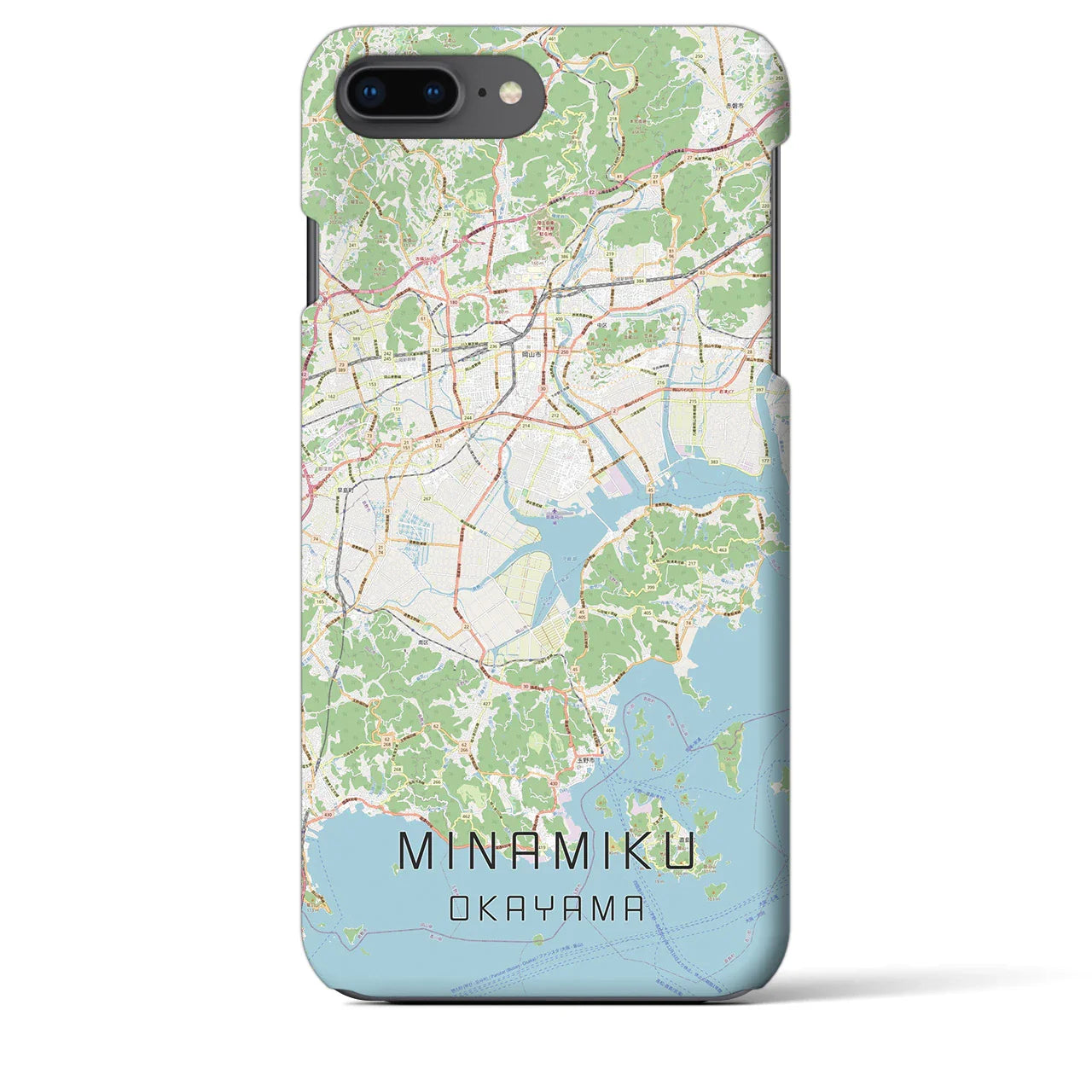 【南区(岡山市)】地図柄iPhoneケース(バックカバータイプ)