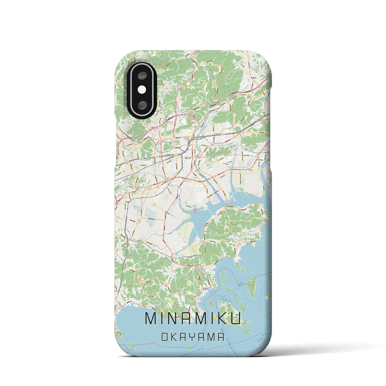【南区(岡山市)】地図柄iPhoneケース(バックカバータイプ)