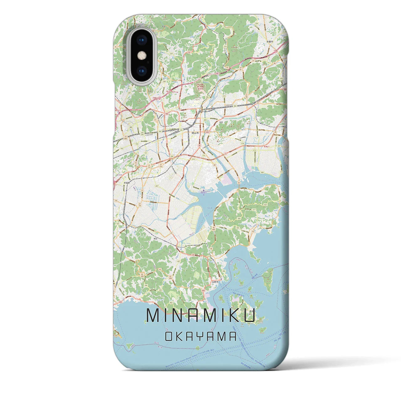 【南区(岡山市)】地図柄iPhoneケース(バックカバータイプ)