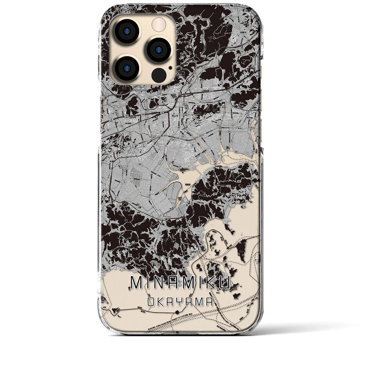 【南区(岡山市)】地図柄iPhoneケース(クリアタイプ)