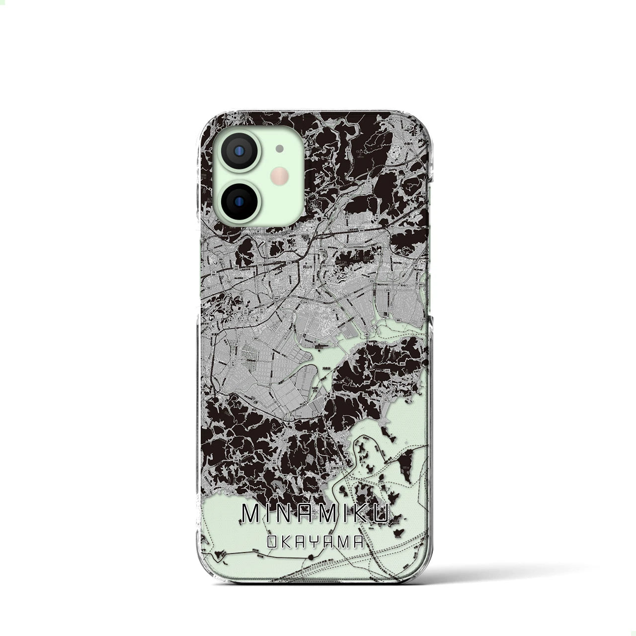 【南区(岡山市)】地図柄iPhoneケース(クリアタイプ)