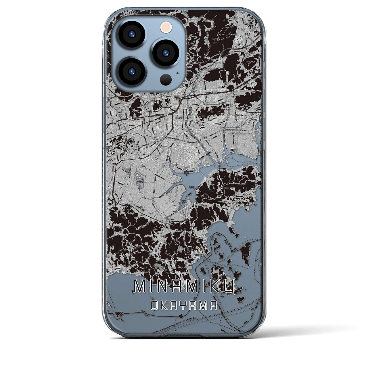 【南区(岡山市)】地図柄iPhoneケース(クリアタイプ)
