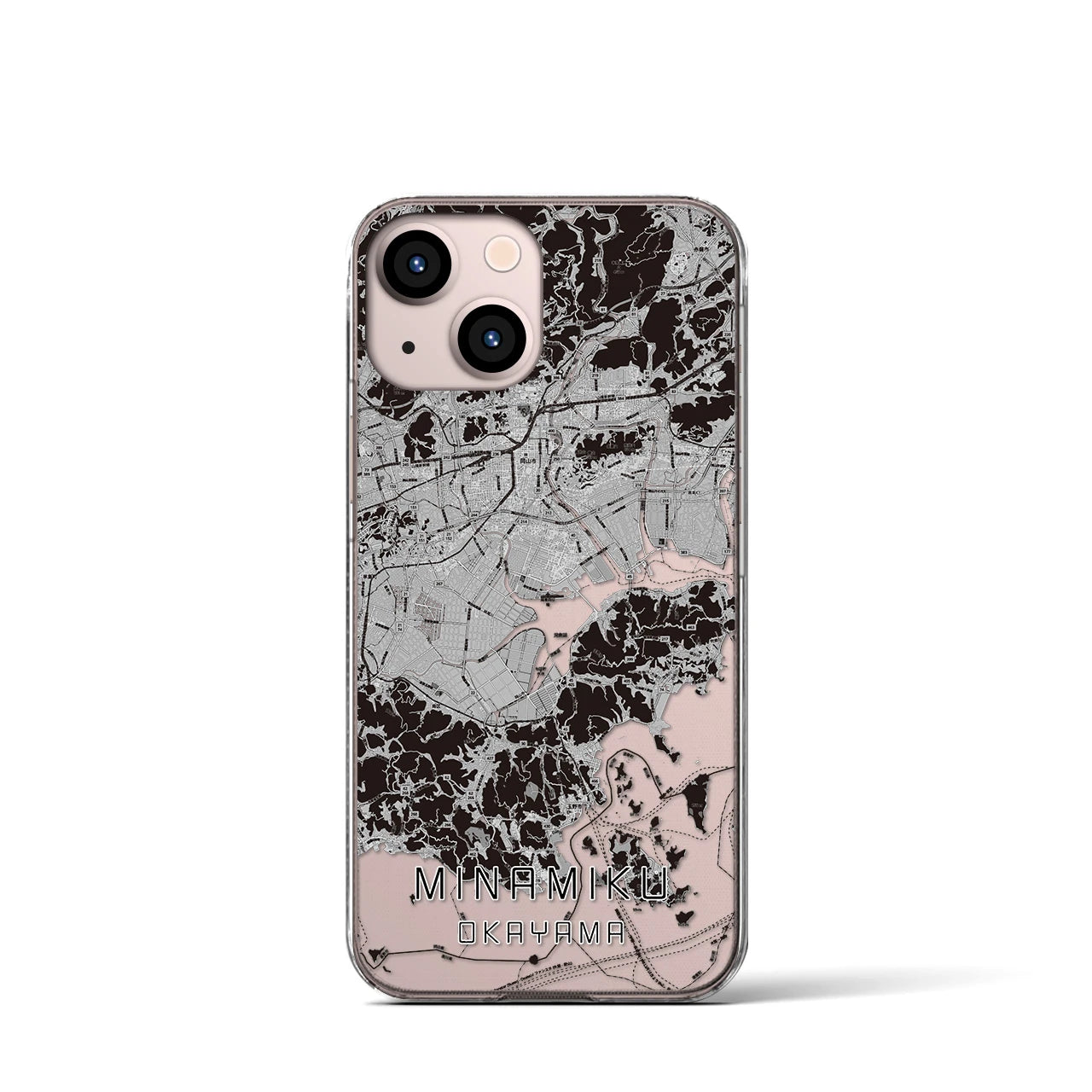 【南区(岡山市)】地図柄iPhoneケース(クリアタイプ)