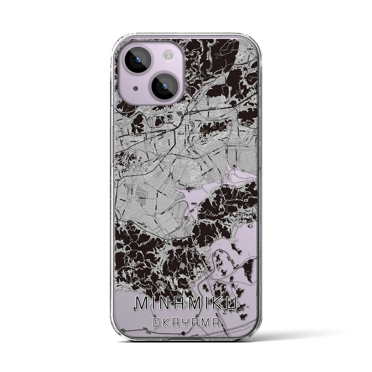 【南区(岡山市)】地図柄iPhoneケース(クリアタイプ)