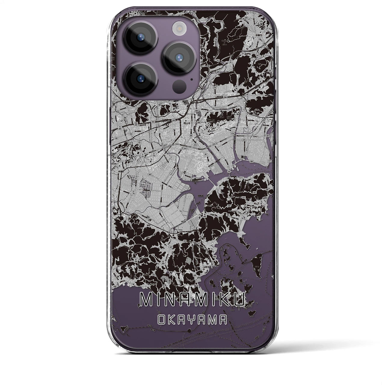 【南区(岡山市)】地図柄iPhoneケース(クリアタイプ)