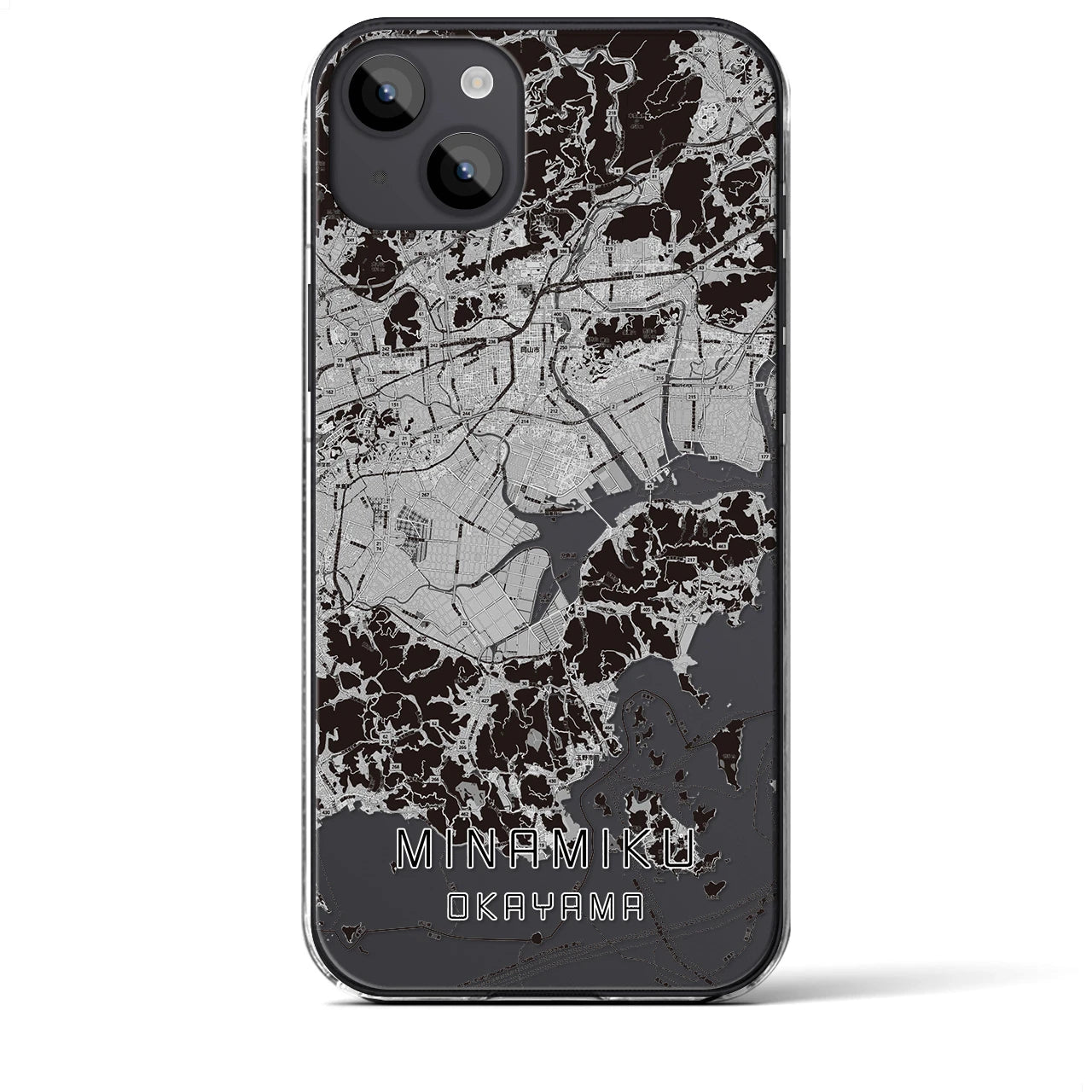 【南区(岡山市)】地図柄iPhoneケース(クリアタイプ)