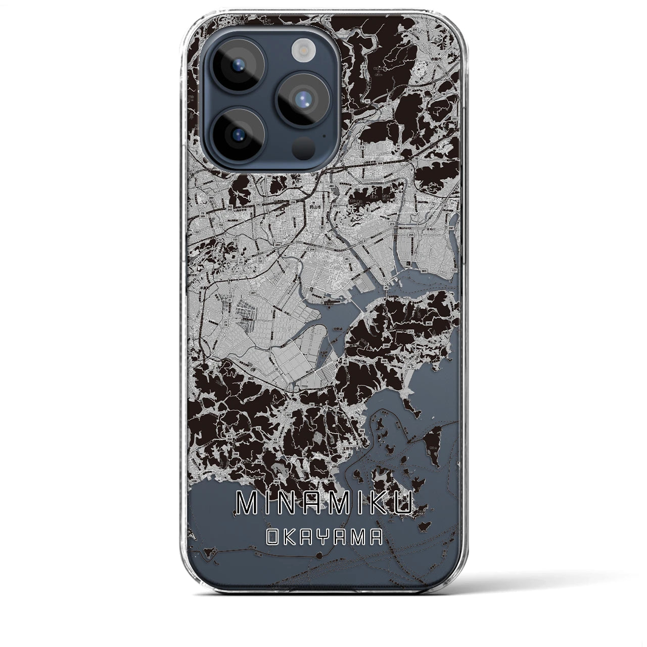 【南区(岡山市)】地図柄iPhoneケース(クリアタイプ)
