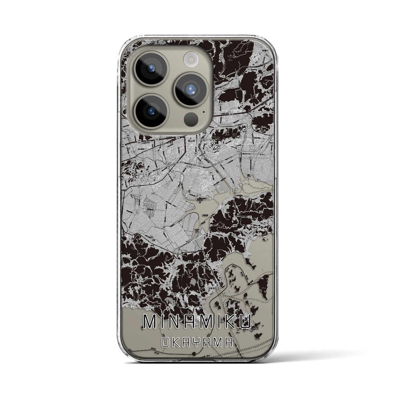 【南区(岡山市)】地図柄iPhoneケース(クリアタイプ)