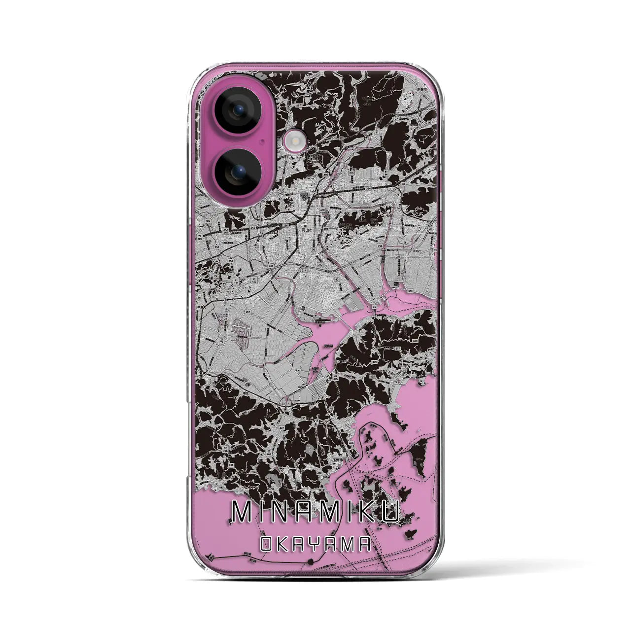 【南区(岡山市)】地図柄iPhoneケース(クリアタイプ)