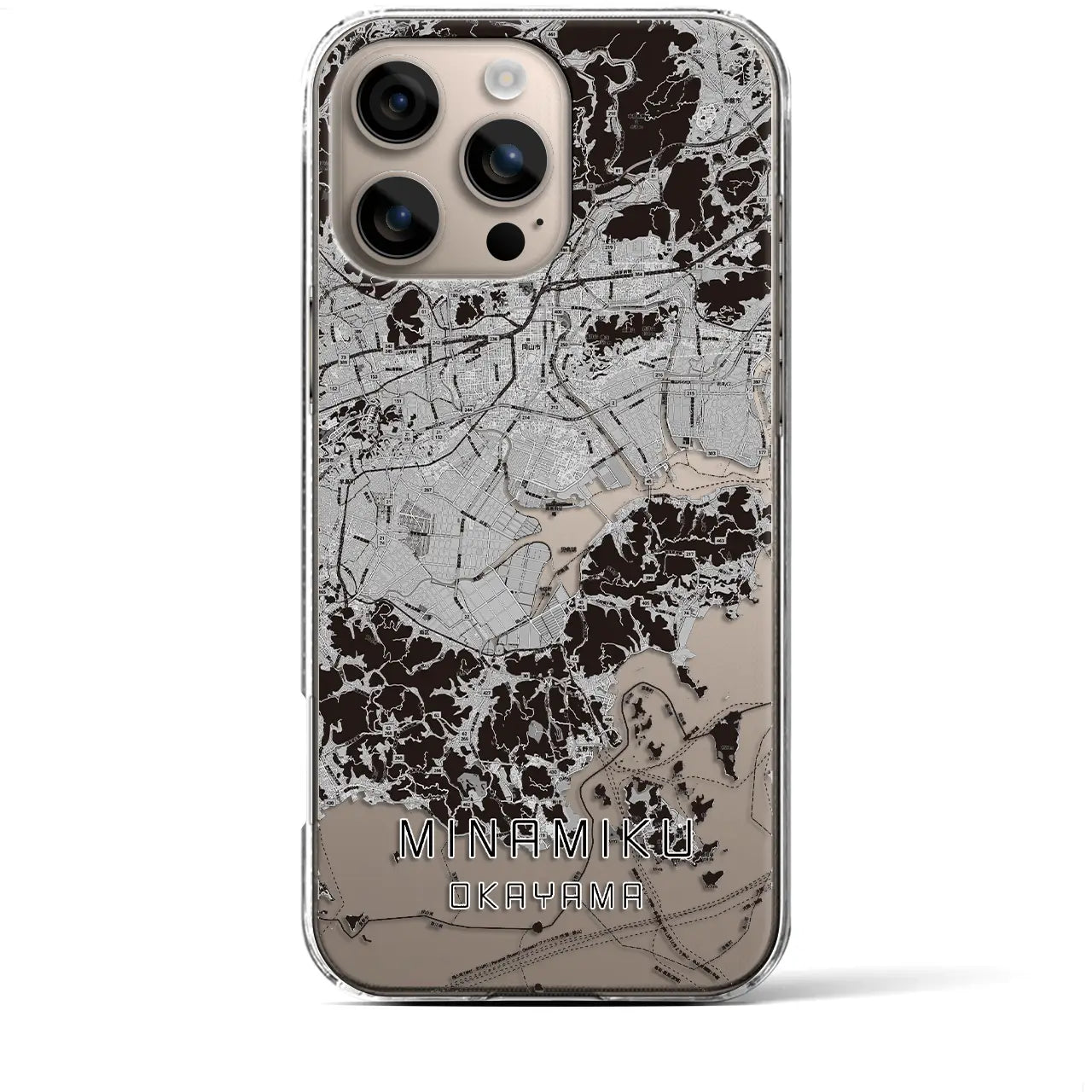 【南区(岡山市)】地図柄iPhoneケース(クリアタイプ)