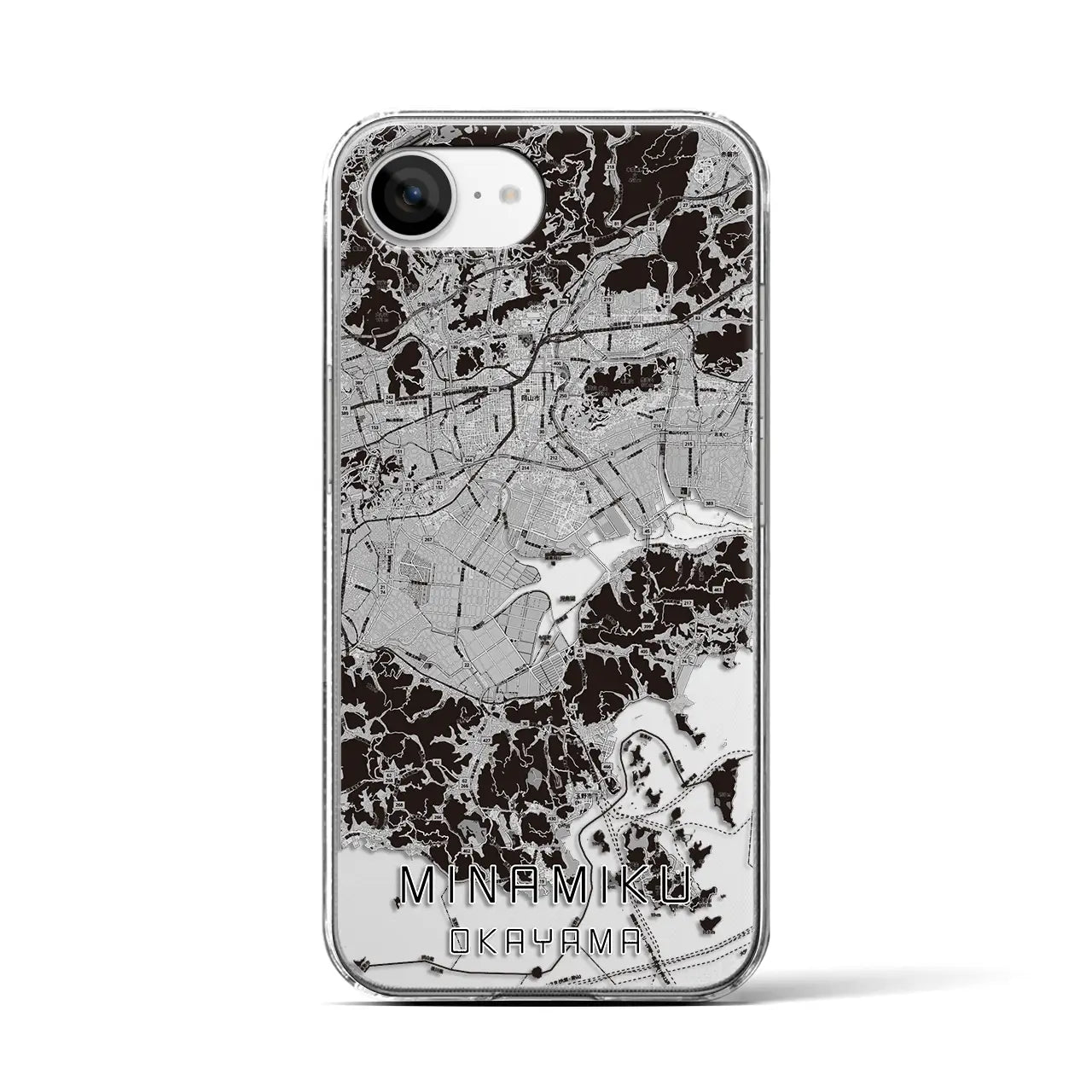 【南区(岡山市)】地図柄iPhoneケース(クリアタイプ)