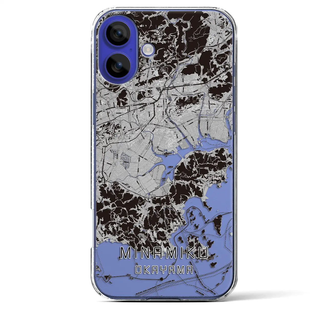 【南区(岡山市)】地図柄iPhoneケース(クリアタイプ)