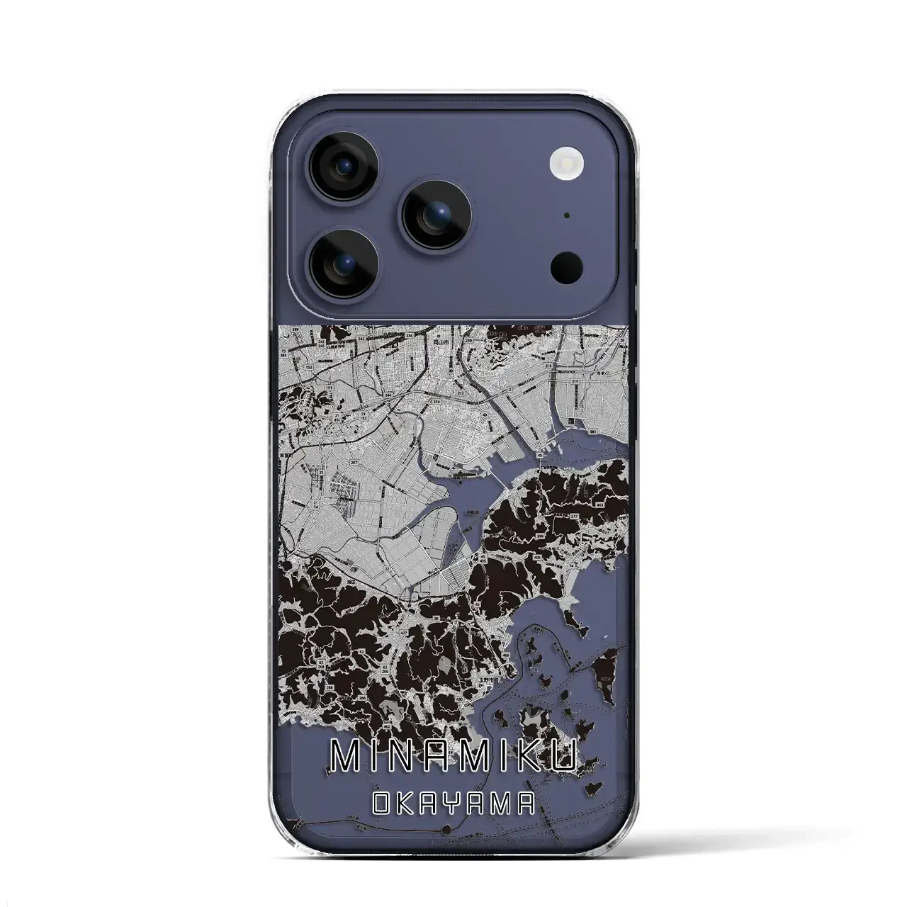 【南区(岡山市)】地図柄iPhoneケース(クリアタイプ)