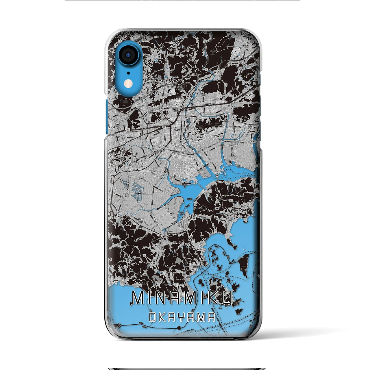 【南区(岡山市)】地図柄iPhoneケース(クリアタイプ)