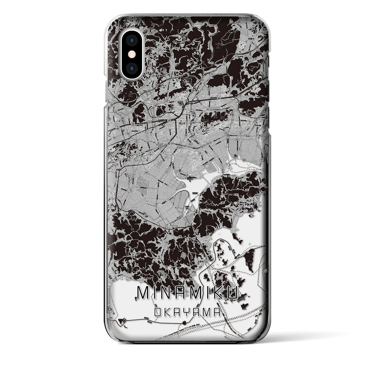 【南区(岡山市)】地図柄iPhoneケース(クリアタイプ)