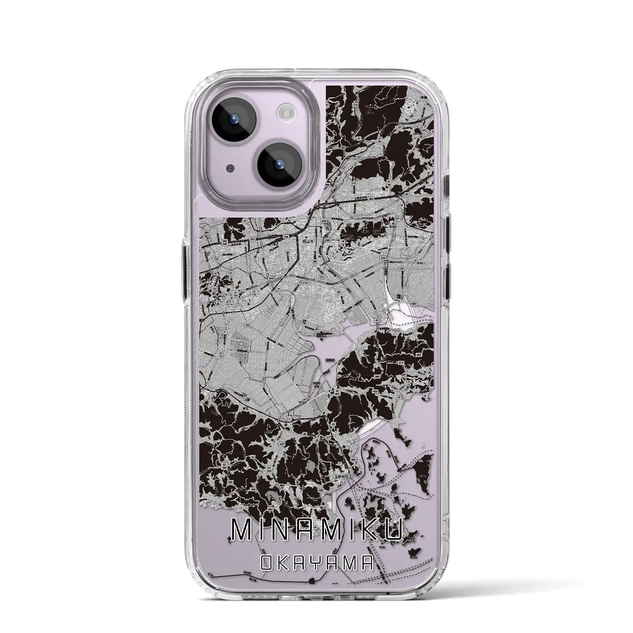 【南区(岡山市)】地図柄iPhoneケース(MagSafeタイプ)