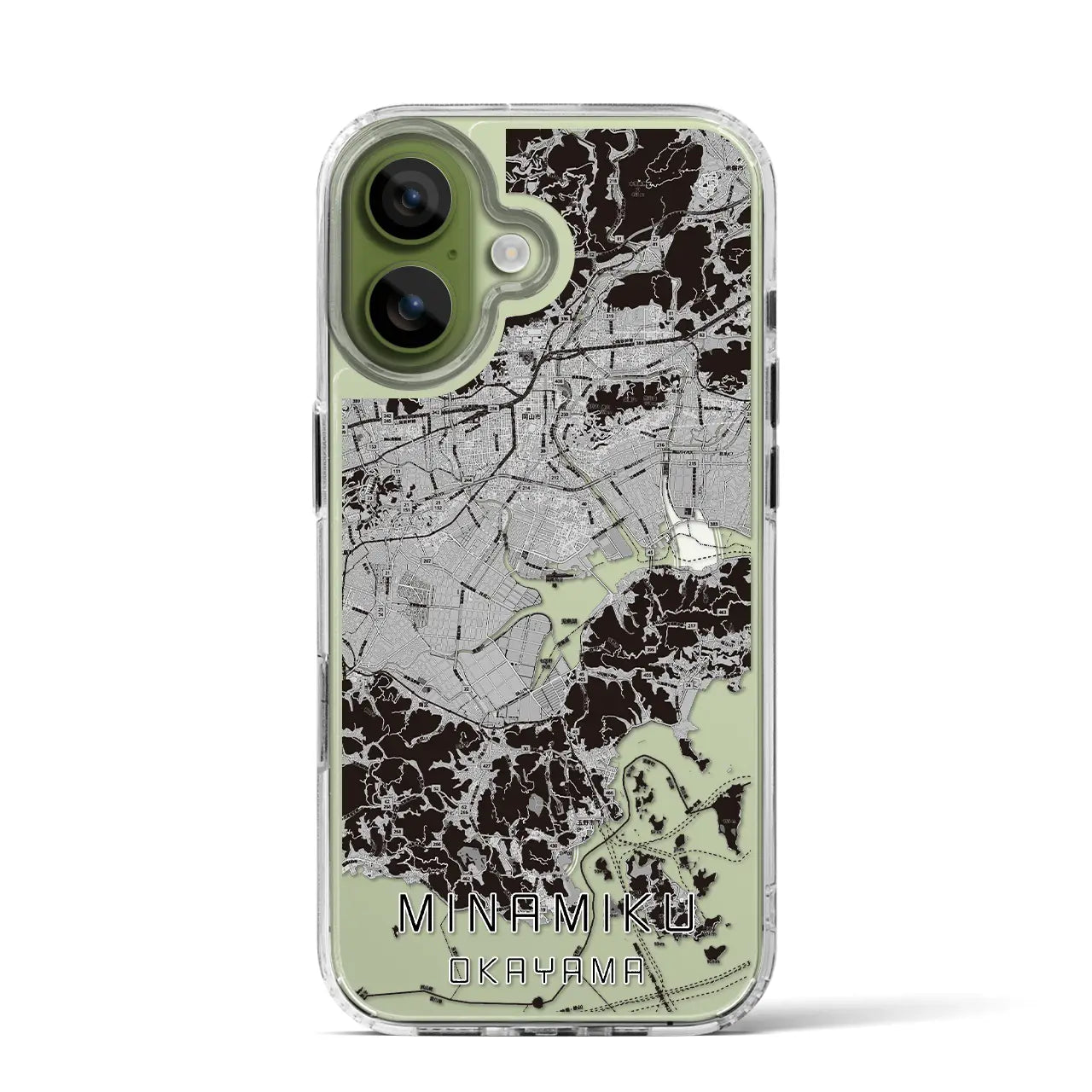 【南区(岡山市)】地図柄iPhoneケース(MagSafeタイプ)