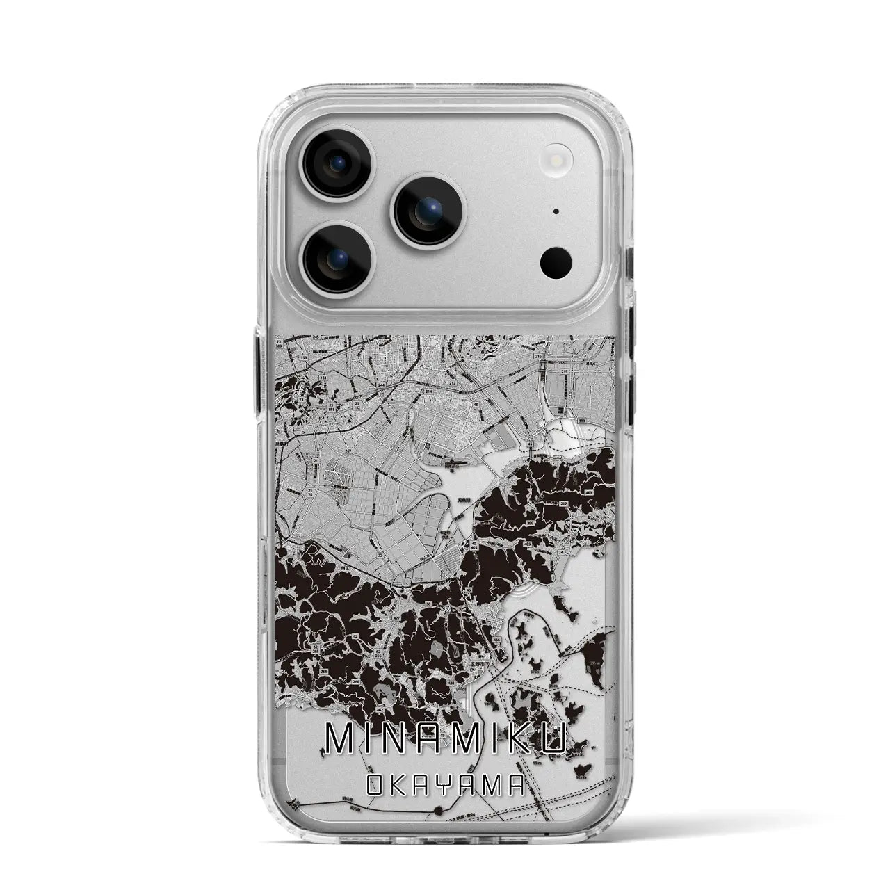 【南区(岡山市)】地図柄iPhoneケース(MagSafeタイプ)