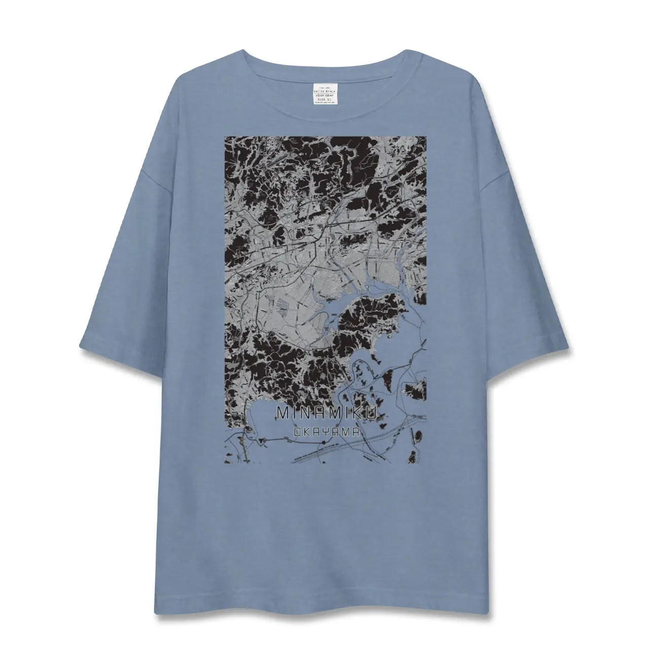 【南区(岡山市)(岡山県)】地図柄ビッグシルエットTシャツ
