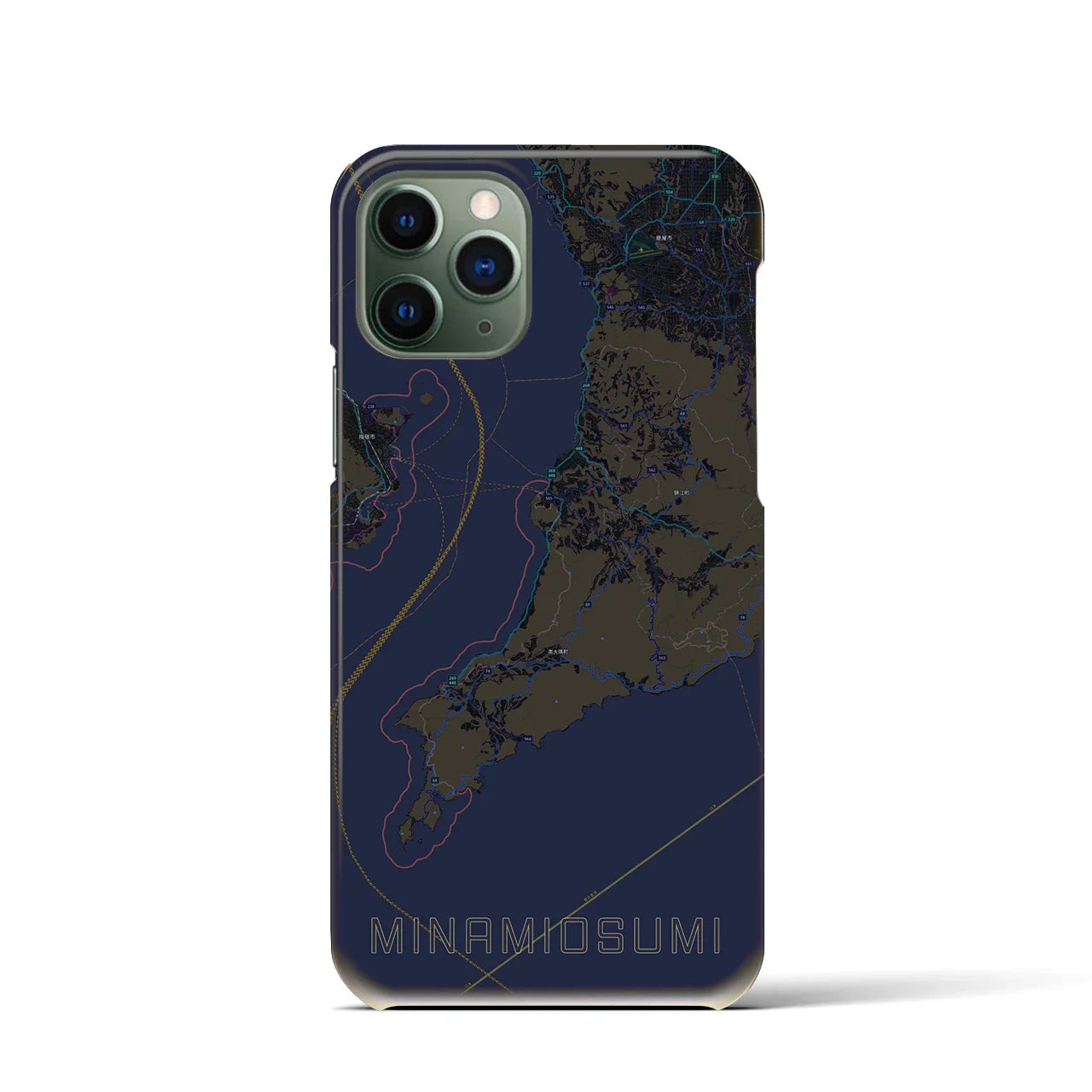 【南大隅(鹿児島県)】地図柄iPhoneケース(バックカバータイプ)