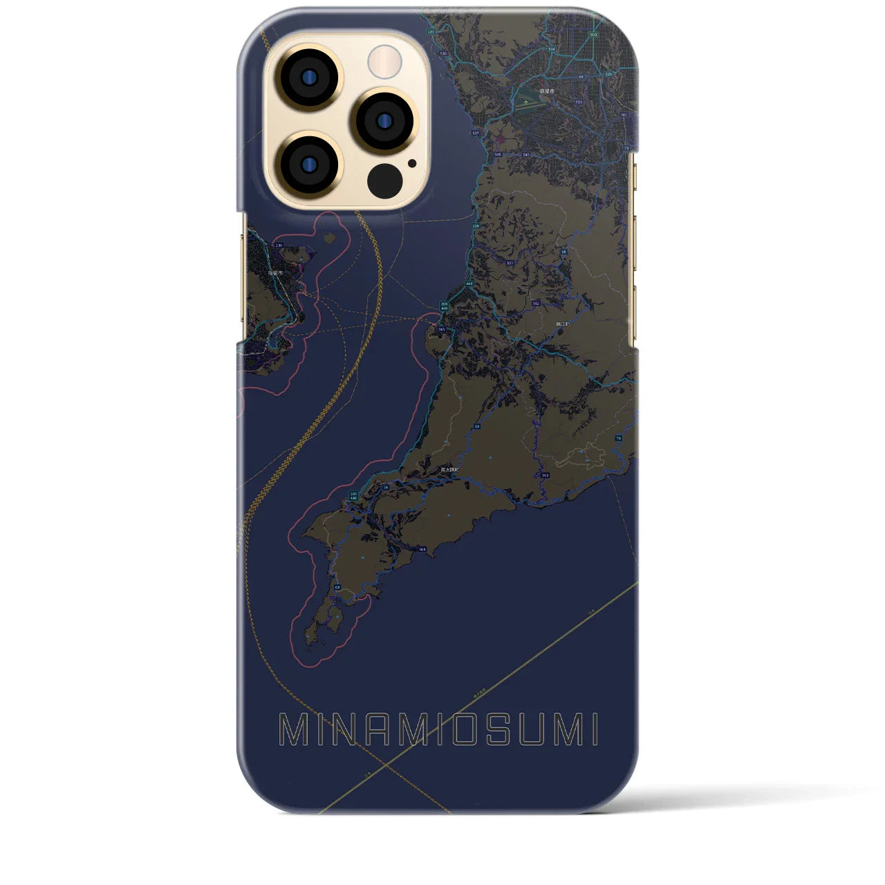 【南大隅(鹿児島県)】地図柄iPhoneケース(バックカバータイプ)
