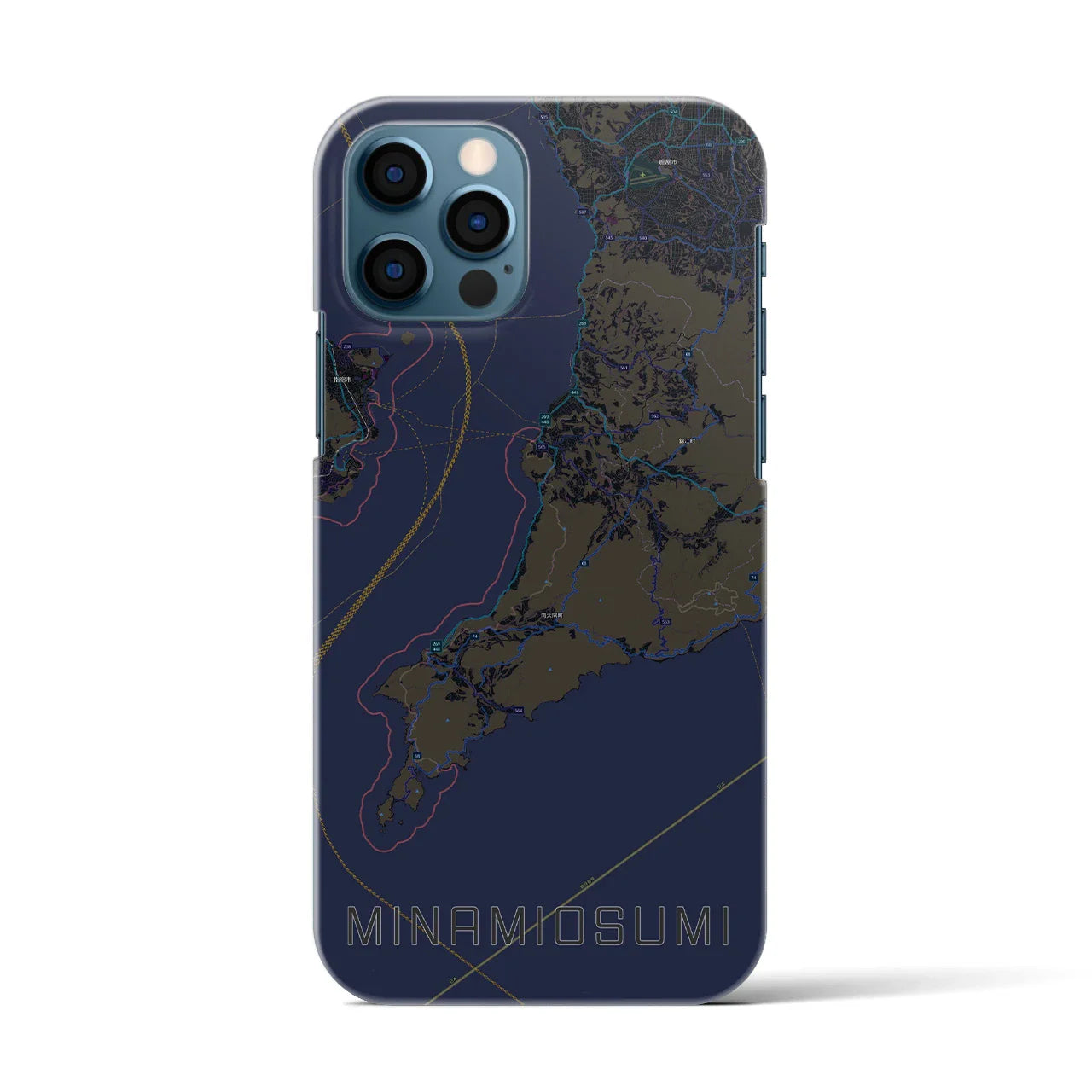 【南大隅(鹿児島県)】地図柄iPhoneケース(バックカバータイプ)