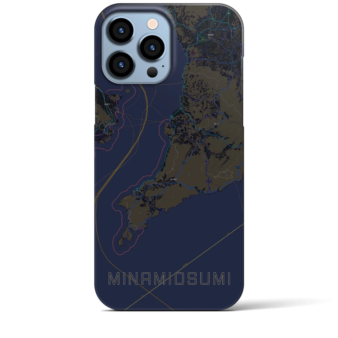 【南大隅(鹿児島県)】地図柄iPhoneケース(バックカバータイプ)