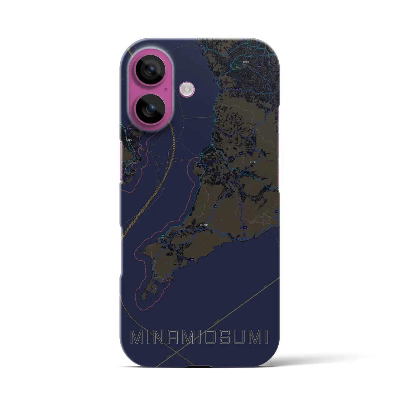 【南大隅(鹿児島県)】地図柄iPhoneケース(バックカバータイプ)