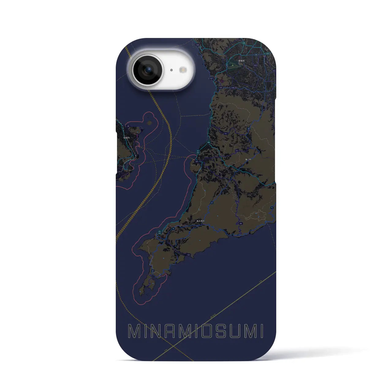【南大隅(鹿児島県)】地図柄iPhoneケース(バックカバータイプ)
