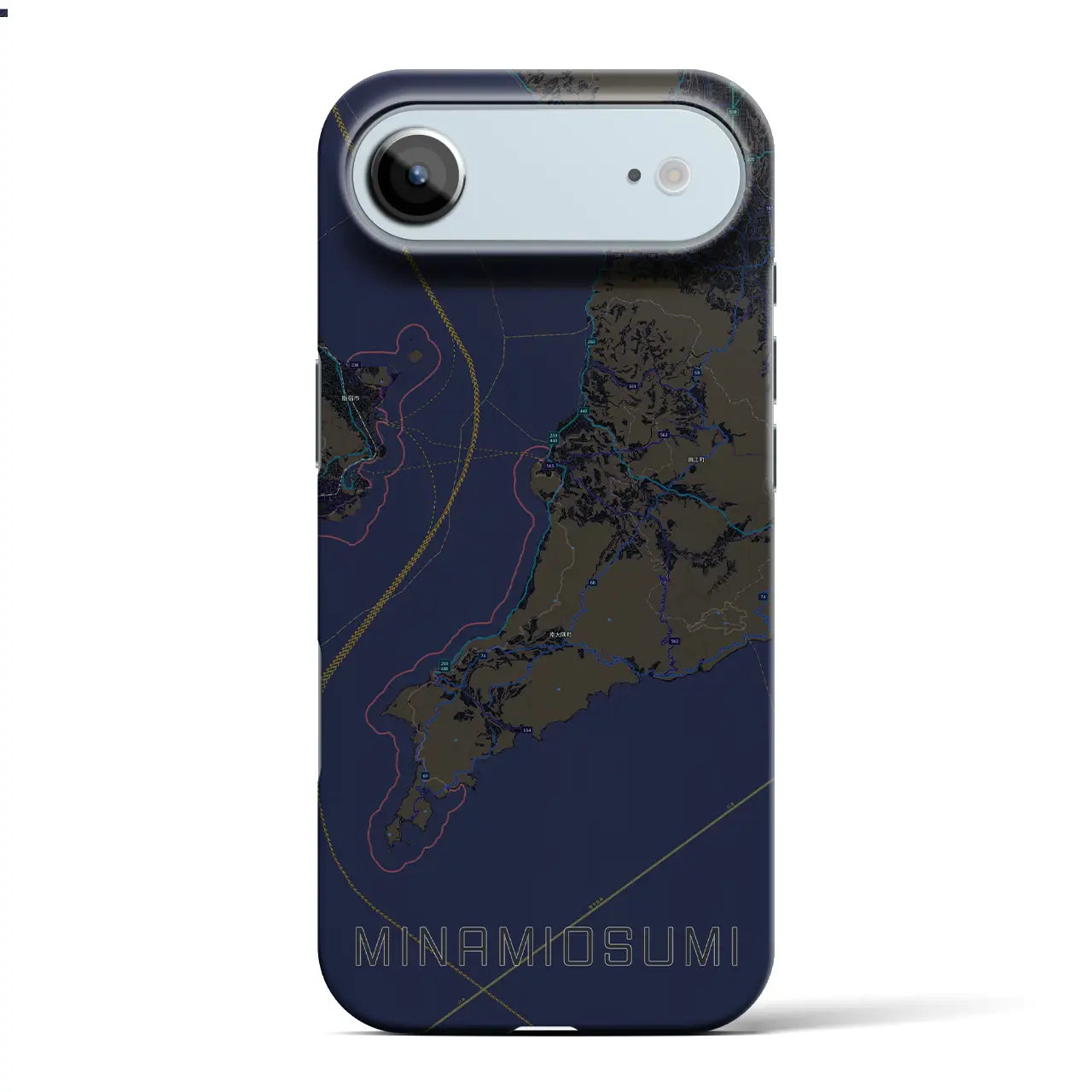 【南大隅(鹿児島県)】地図柄iPhoneケース(バックカバータイプ)