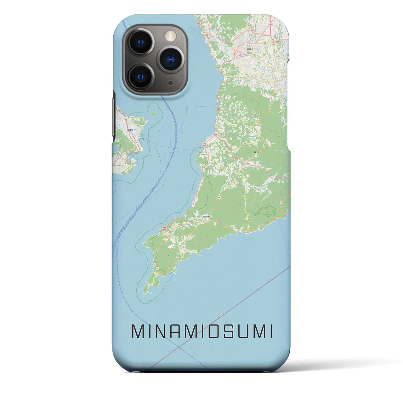 【南大隅(鹿児島県)】地図柄iPhoneケース(バックカバータイプ)