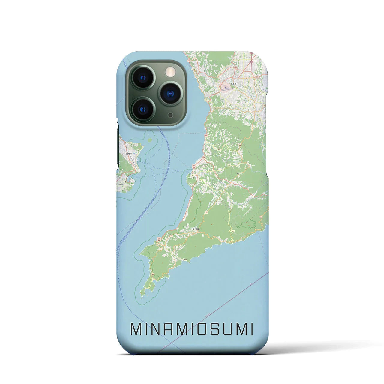 【南大隅(鹿児島県)】地図柄iPhoneケース(バックカバータイプ)