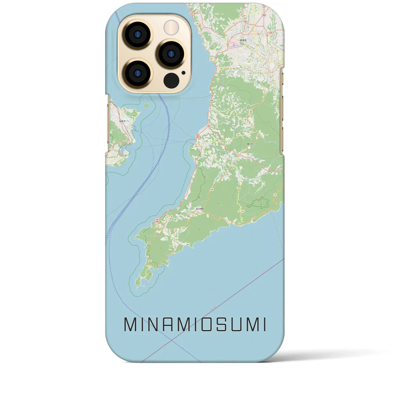 【南大隅(鹿児島県)】地図柄iPhoneケース(バックカバータイプ)